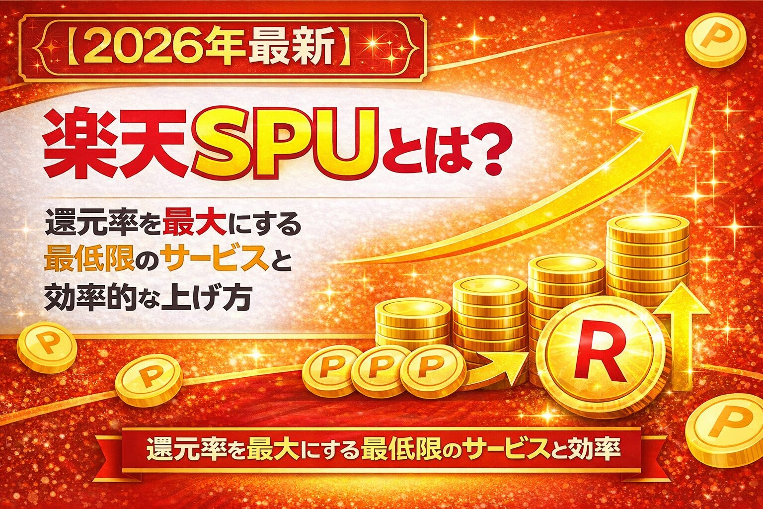 【2026年最新】楽天SPUとは？還元率を最大にする最低限のサービスと効率的な上げ方